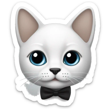 Gato blanco con manchas negras sticker