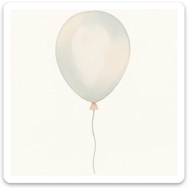 balloon watercolor art style sticker