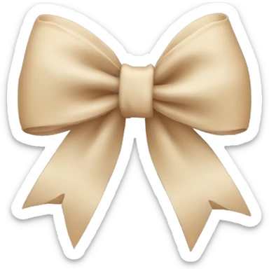 Beige bow sticker