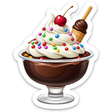 Ice cream sundae  sticker