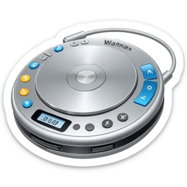 circular walkman sticker