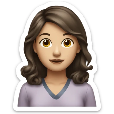 brunette girl a rec therapist sticker