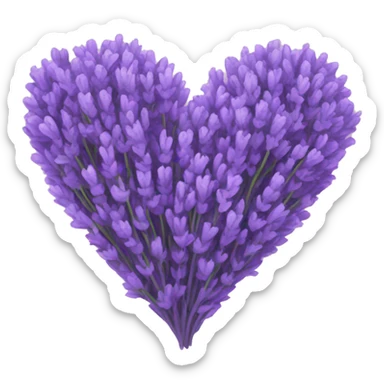 Lavender heart sticker