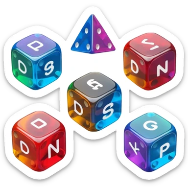 dnd dice sticker
