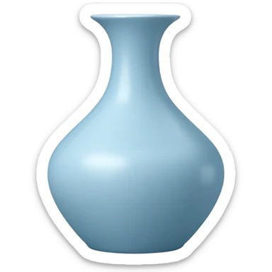 Light blue vase sticker