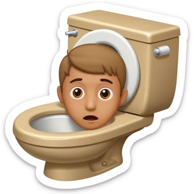 Random guys head sticking out of a toilet sticker