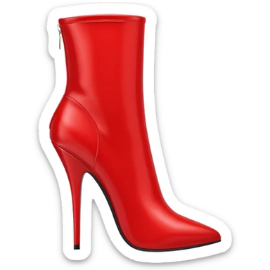 red latex high heel boots sticker