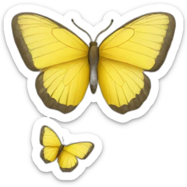 Yellow butterfly sticker
