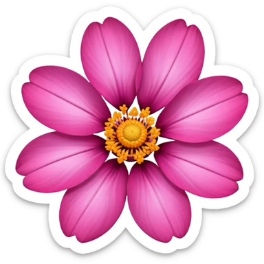 pink girly framed flower picture sticker