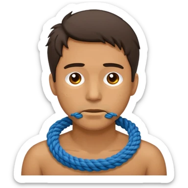 🙍🏻‍♂️ this guys with a rope around his throat sticker