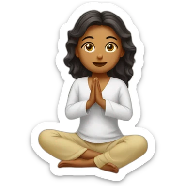 namaste stay in bed sticker