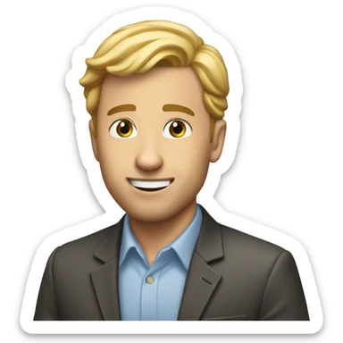 White man propose  sticker