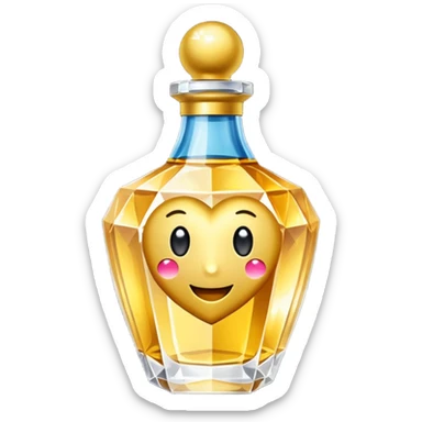 Biberón dorado con diamantes 🍼con ese biberón sticker