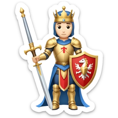 Chess piece holy knight with a giant sword sticker