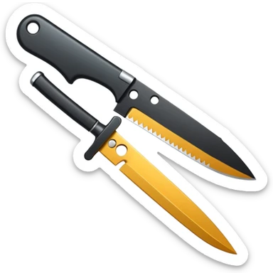 Emo knife sticker