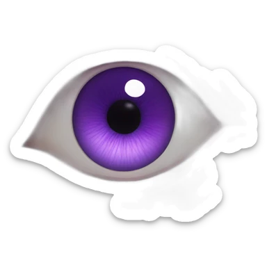 majestic godly violet iris male asian eyeball sticker
