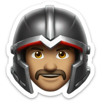 Diablo con casco sticker