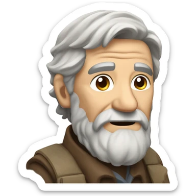 old man farmer sticker