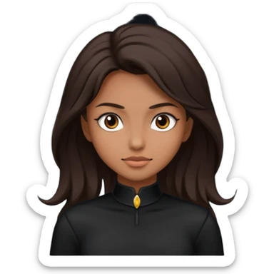 Shadow Moon (Male) from American Gods with tan skin, dark brown hair, black outfit sticker