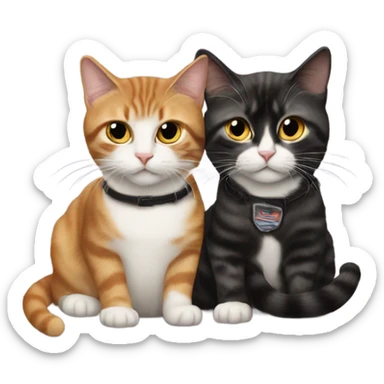 thelma and louise played by 2 cats sticker