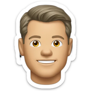 Matt Damon　playing piano sticker