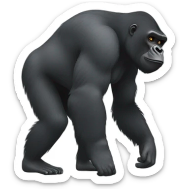 walking gorilla sticker