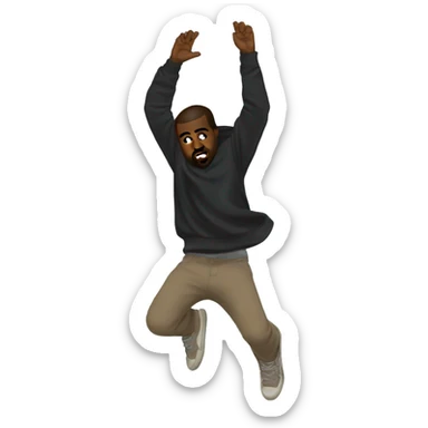 Kanye west back flip sticker