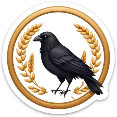 weat and crow runic emblem sticker