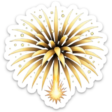 black firework. Basic outline sticker