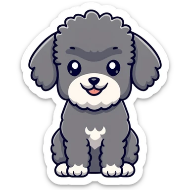 black french poodle dog sticker