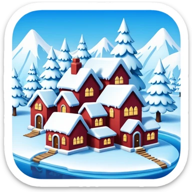 frozen houses sticker