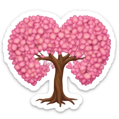 Heart tree flower pretty  sticker