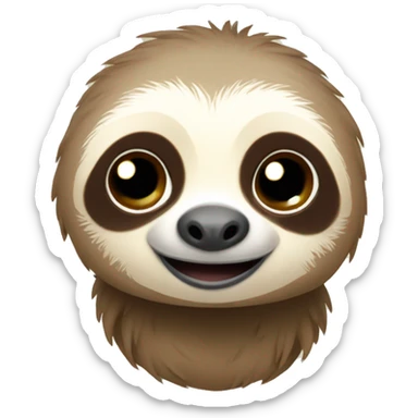 Cute baby sloth sticker