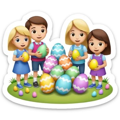 Easter egg hunt sticker
