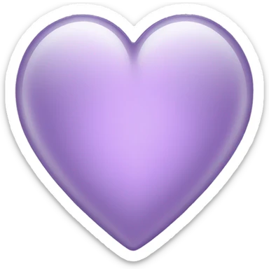 pale purple glass heart sticker
