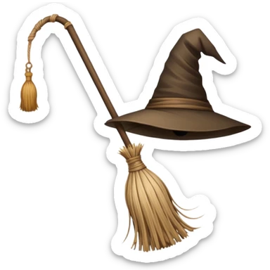 witch's broom sticker