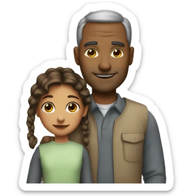Father daughter sticker