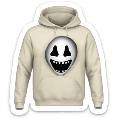 scream mask hoodie with computer sticker