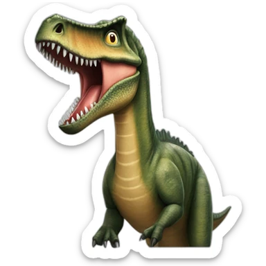 Spinosaurus qui brise le coup d un t rex sticker