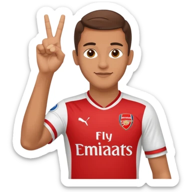 Me in an FC Arsenal Football Kit with 🤙🏼 sticker