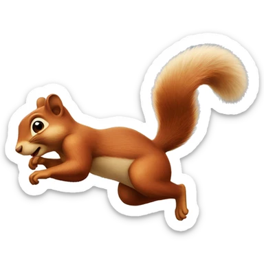 squirrel jumping sticker
