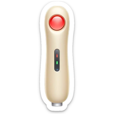 Clash of Clans aesthetic: Cinematic Playful Wii Nunchuk Portrait Emoji, rendered in a 3D vector-style similar to standard emojis with minimal shading and bold, simplified shapes. A compact, distinct form with signature details, softly glowing with a nostalgic gaming charm. Simplified yet unmistakably iconic, highly detailed and consistent, glowing with a soft radiance and high shine. Stylized with a touch of retro gaming magic and a soft glowing outline, capturing the essence of a beloved gaming relic with a friendly, playful manner! sticker