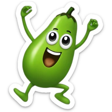 Dancing avocado sticker