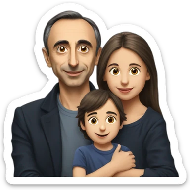Éric Zemmour avec ses enfants sticker