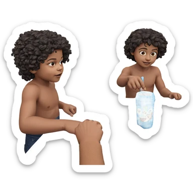 playtime with friends at table sticker