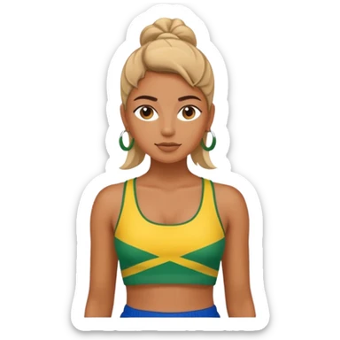 brasil crop top sticker