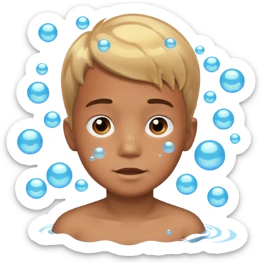Underwater boy sticker