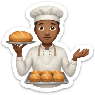 Street Baker black man  sticker