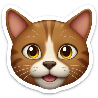 Brown cat sticker