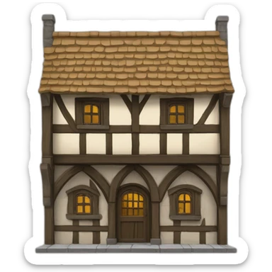 medieval shop facade sticker
